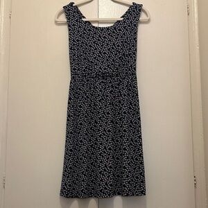 Kaileigh Navy and White Floral Midi Dress